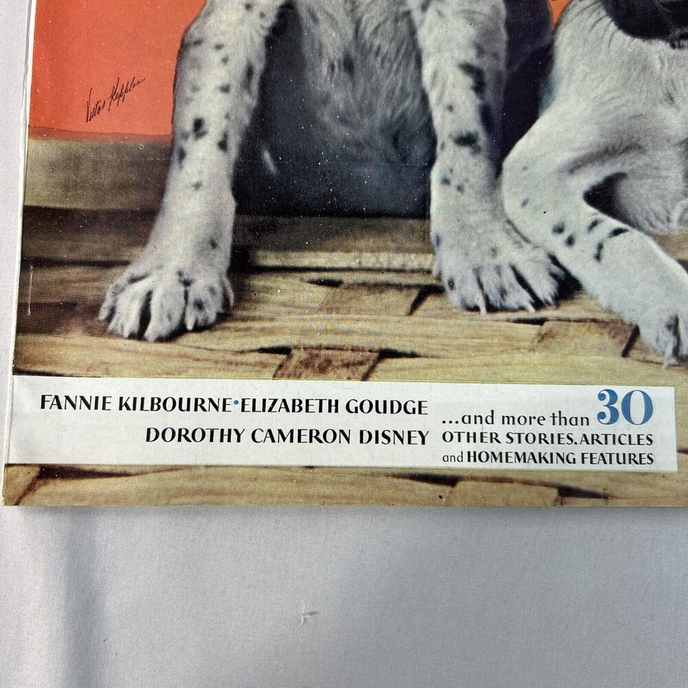 1940 August womans home companion magazine pointer puppies - Picture 2 of 15